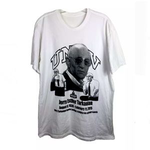 Jerry Tarkanian 1930-2015 RIP UNLV Rebels T-Shirt  - Fits Men’s Large